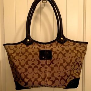 Leather Handle Coach Purse
